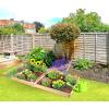 imageGiantex Wooden Raised Garden Bed Rectangular Planter Box for Vegetables Fruits Flowers Herbs 48 Lx24 Wx10 H Outdoor Elevated Planting Bed for Garden Backyard Lawn Patio49x49x22