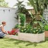 imageGiantex Wooden Raised Garden Bed Rectangular Planter Box for Vegetables Fruits Flowers Herbs 48 Lx24 Wx10 H Outdoor Elevated Planting Bed for Garden Backyard Lawn Patio87x25x52