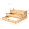 imageGiantex Wooden Raised Garden Bed Rectangular Planter Box for Vegetables Fruits Flowers Herbs 48 Lx24 Wx10 H Outdoor Elevated Planting Bed for Garden Backyard Lawn Patio49x49x22