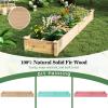 imageGiantex Wooden Raised Garden Bed Rectangular Planter Box for Vegetables Fruits Flowers Herbs 48 Lx24 Wx10 H Outdoor Elevated Planting Bed for Garden Backyard Lawn Patio90x25x10