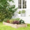 imageGiantex Wooden Raised Garden Bed Rectangular Planter Box for Vegetables Fruits Flowers Herbs 48 Lx24 Wx10 H Outdoor Elevated Planting Bed for Garden Backyard Lawn Patio48x24x10