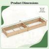 imageGiantex Wooden Raised Garden Bed Rectangular Planter Box for Vegetables Fruits Flowers Herbs 48 Lx24 Wx10 H Outdoor Elevated Planting Bed for Garden Backyard Lawn Patio90x25x10