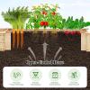 imageGiantex Wooden Raised Garden Bed Rectangular Planter Box for Vegetables Fruits Flowers Herbs 48 Lx24 Wx10 H Outdoor Elevated Planting Bed for Garden Backyard Lawn Patio90x25x10