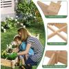 imageGiantex Wooden Raised Garden Bed Rectangular Planter Box for Vegetables Fruits Flowers Herbs 48 Lx24 Wx10 H Outdoor Elevated Planting Bed for Garden Backyard Lawn Patio90x25x10