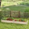 imageGiantex Wooden Raised Garden Bed Rectangular Planter Box for Vegetables Fruits Flowers Herbs 48 Lx24 Wx10 H Outdoor Elevated Planting Bed for Garden Backyard Lawn Patio48x24x10