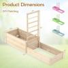 imageGiantex Wooden Raised Garden Bed Rectangular Planter Box for Vegetables Fruits Flowers Herbs 48 Lx24 Wx10 H Outdoor Elevated Planting Bed for Garden Backyard Lawn Patio87x25x52