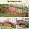 imageGiantex Wooden Raised Garden Bed w 5 Drainage Holes Elevated Rectangular Outdoor Planter Box for Flowers Herbs Vegetables Wood Gardening Container for Patio Garden Yard Balcony 36 x 16 x 151