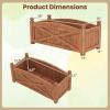 imageGiantex Wooden Raised Garden Bed w 5 Drainage Holes Elevated Rectangular Outdoor Planter Box for Flowers Herbs Vegetables Wood Gardening Container for Patio Garden Yard Balcony 36 x 16 x 152