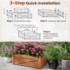 imageGiantex Wooden Raised Garden Bed w 5 Drainage Holes Elevated Rectangular Outdoor Planter Box for Flowers Herbs Vegetables Wood Gardening Container for Patio Garden Yard Balcony 36 x 16 x 152