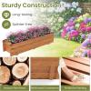 imageGiantex Wooden Raised Garden Bed w 5 Drainage Holes Elevated Rectangular Outdoor Planter Box for Flowers Herbs Vegetables Wood Gardening Container for Patio Garden Yard Balcony 36 x 16 x 151