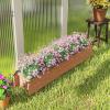imageGiantex Wooden Raised Garden Bed w 5 Drainage Holes Elevated Rectangular Outdoor Planter Box for Flowers Herbs Vegetables Wood Gardening Container for Patio Garden Yard Balcony 36 x 16 x 152
