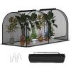 imageGiantex 108 x 48 x 47 Tunnel Crop Cage Large Portable Plant Protection Tent w 3 Rollup Zippered Doors amp Carrying Bag Raised Garden Bed Netting Cover for Vegetables Fruits Flowers98 x 48 x 48
