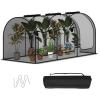 imageGiantex 108 x 48 x 47 Tunnel Crop Cage Large Portable Plant Protection Tent w 3 Rollup Zippered Doors amp Carrying Bag Raised Garden Bed Netting Cover for Vegetables Fruits Flowers108 x 48 x 47