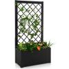 imageGiantex 2 Pack Metal Raised Garden Bed with Trellis 36 x 16 x 77 Galvanized Planter Box wDrainage Holes for Climbing Plants Vegetables Flowers Outdoor Privacy Screen for Patio Backyard Balcony1