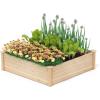 imageGiantex 3Tier Raised Garden Bed Tiered Planter Box wOpenEnded Base Fir Wood Elevated Raised Beds for Gardening Vegetable Flower Herb Fruit Perfect for Patio Lawn Backyard40lx40wx12h