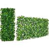 imageGiantex Expandable Fence Privacy Screen  Decorative Faux Purple Eucalyptus Fencing Panel for Balcony Artificial Hedges with PE Leaves and Willow for Outdoors Garden Patio Deck Apartment 1 PackGreen Ivy