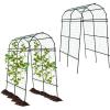 imageGiantex Garden Arch Trellis for Climbing Plants 75 FT HeavyDuty Cucumber Trellis with PECoated Steel Frame RustResistant Archway for Raised Bed Outdoor Vegetable amp Vine Support2