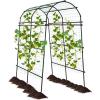 imageGiantex Garden Arch Trellis for Climbing Plants 75 FT HeavyDuty Cucumber Trellis with PECoated Steel Frame RustResistant Archway for Raised Bed Outdoor Vegetable amp Vine Support1