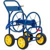 imageGiantex Garden Hose Reel Cart  Water Hose Cart with 4 Wheels amp Nonslip Grip Outside Portable Water Hose Holder Hold 330 FT of 58 or 34 400 FT of 12 Hose for Lawn Garden Yard Watering BlueBlue
