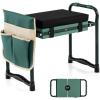 imageGiantex Garden Kneeler and Seat Foldable Gardening Stool wWide EVA Foam Padding Tool Pouch HeavyDuty Kneeling Bench for Knee amp Back Pain Relief Gardening Kit for Seniors Women Men Green