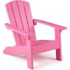 imageGiantex Kids Adirondack Chair AllWeather HIPS Childrens Outdoor Chair wErgonomic Design Toddler Lawn Chairs for Age 38 Kids Beach Chair for Garden Patio Backyard 1TurquoisePink