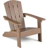 imageGiantex Kids Adirondack Chair AllWeather HIPS Childrens Outdoor Chair wErgonomic Design Toddler Lawn Chairs for Age 38 Kids Beach Chair for Garden Patio Backyard 1TurquoiseTaupe