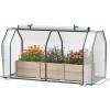 imageGiantex Mini Portable Greenhouse  for Raised Garden Bed 47x215x24 Outdoor Greenhouses with PE Cover RollUp Zipper Door Waterproof Plant Shelter for Garden Patio Lawn Vegetables amp Flowers
