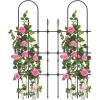 imageGiantex Outdoor Garden Trellis for for Climbing Plants 73 Tall Trellis wRustproof PE Coated Metal Pipes Garden Fence for Vine Cucumber Tomato Flower Clematis Roses Outdoor Patio Lawn Decor