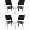 imageGiantex Outdoor Patio Dining Chair Set of 4 Armless Dining Chair with Breathable Fabric Seat amp Backrest Heavy Duty Aluminum Frame Outside Lightweight Patio Chairs for Porch Garden Yard Poolside4 Count Pack of 1