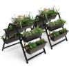 imageGiantex Vertical Raised Garden Bed 5 Planter Boxes Container wDrainage Holes 31H Freestanding HeavyDuty Metal Frame Indoor Outdoor Raised Bed for Vegetables Herbs Flowers to Grow2