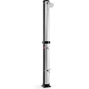 imageGiantex 72Ft 55 Gallon 2Section Solar Heated Outdoor Shower Temperature and Pressure Adjustment Easy Installation Pool Shower for Backyard Garden Beach SpaBlackSilver