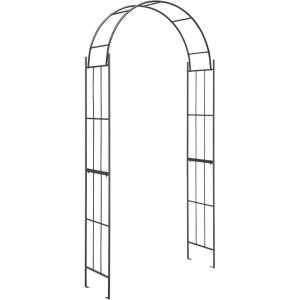 imageGiantex Metal Garden Arbor 75 FT Heavy Duty Arch Trellis for Climbing Plants Decorative Outdoor Garden Archway with Pointed Legs Wedding Arbor for Party Backyard Lawn Ceremony Decoration435W x 905H