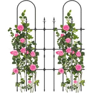 imageGiantex Outdoor Garden Trellis for for Climbing Plants 73 Tall Trellis wRustproof PE Coated Metal Pipes Garden Fence for Vine Cucumber Tomato Flower Clematis Roses Outdoor Patio Lawn Decor