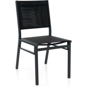 imageGiantex Outdoor Patio Dining Chair Set of 4 Armless Dining Chair with Breathable Fabric Seat amp Backrest Heavy Duty Aluminum Frame Outside Lightweight Patio Chairs for Porch Garden Yard Poolside1 Count Pack of 1