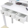image:imageGiantex LED Vanity Set Dressing Table with Mirror Girls Lighted Vanity Mirror Table with 12 Rose Lights Large Storage for Bedroom Bathroom Vanity Desk White Makeup Vanities with Padded Stool