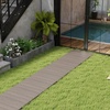 image:imageGiantex 12 FT Wooden Garden Pathway 215 W Roll Out Hardwood Walkway with NonSlip Surface Tools Free Assembly Outdoor Rustic Decorative Boardwalk Flooring Pavers for Backyard Carbonized BrownAsh Gray