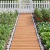image:imageGiantex 12 FT Wooden Garden Pathway 215 W Roll Out Hardwood Walkway with NonSlip Surface Tools Free Assembly Outdoor Rustic Decorative Boardwalk Flooring Pavers for Backyard Carbonized BrownGolden Teak
