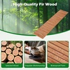 image:imageGiantex 12 FT Wooden Garden Pathway 215 W Roll Out Hardwood Walkway with NonSlip Surface Tools Free Assembly Outdoor Rustic Decorative Boardwalk Flooring Pavers for Backyard Carbonized BrownGolden Teak