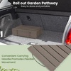 image:imageGiantex 12 FT Wooden Garden Pathway 215 W Roll Out Hardwood Walkway with NonSlip Surface Tools Free Assembly Outdoor Rustic Decorative Boardwalk Flooring Pavers for Backyard Carbonized BrownAsh Gray