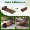 image:imageGiantex 12 FT Wooden Garden Pathway 215 W Roll Out Hardwood Walkway with NonSlip Surface Tools Free Assembly Outdoor Rustic Decorative Boardwalk Flooring Pavers for Backyard Carbonized BrownCarbonized Brown