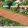 image:imageGiantex 12 FT Wooden Garden Pathway 215 W Roll Out Hardwood Walkway with NonSlip Surface Tools Free Assembly Outdoor Rustic Decorative Boardwalk Flooring Pavers for Backyard Carbonized BrownGolden Teak