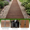 image:imageGiantex 12 FT Wooden Garden Pathway 215 W Roll Out Hardwood Walkway with NonSlip Surface Tools Free Assembly Outdoor Rustic Decorative Boardwalk Flooring Pavers for Backyard Carbonized BrownCarbonized Brown