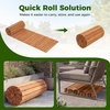 image:imageGiantex 12 FT Wooden Garden Pathway 215 W Roll Out Hardwood Walkway with NonSlip Surface Tools Free Assembly Outdoor Rustic Decorative Boardwalk Flooring Pavers for Backyard Carbonized BrownGolden Teak