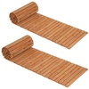 image:imageGiantex 12 FT Wooden Garden Pathway 215 W Roll Out Hardwood Walkway with NonSlip Surface Tools Free Assembly Outdoor Rustic Decorative Boardwalk Flooring Pavers for Backyard Carbonized BrownGolden Teak