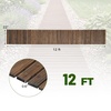 image:imageGiantex 12 FT Wooden Garden Pathway 215 W Roll Out Hardwood Walkway with NonSlip Surface Tools Free Assembly Outdoor Rustic Decorative Boardwalk Flooring Pavers for Backyard Carbonized BrownCarbonized Brown