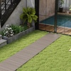 image:imageGiantex 12 FT Wooden Garden Pathway 215 W Roll Out Hardwood Walkway with NonSlip Surface Tools Free Assembly Outdoor Rustic Decorative Boardwalk Flooring Pavers for Backyard Carbonized BrownAsh Gray