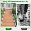 image:imageGiantex 12 FT Wooden Garden Pathway 215 W Roll Out Hardwood Walkway with NonSlip Surface Tools Free Assembly Outdoor Rustic Decorative Boardwalk Flooring Pavers for Backyard Carbonized BrownGolden Teak