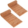 image:imageGiantex 12 FT Wooden Garden Pathway 215 W Roll Out Hardwood Walkway with NonSlip Surface Tools Free Assembly Outdoor Rustic Decorative Boardwalk Flooring Pavers for Backyard Carbonized BrownGolden Teak