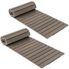 image:imageGiantex 12 FT Wooden Garden Pathway 215 W Roll Out Hardwood Walkway with NonSlip Surface Tools Free Assembly Outdoor Rustic Decorative Boardwalk Flooring Pavers for Backyard Carbonized BrownAsh Gray