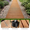 image:imageGiantex 12 FT Wooden Garden Pathway 215 W Roll Out Hardwood Walkway with NonSlip Surface Tools Free Assembly Outdoor Rustic Decorative Boardwalk Flooring Pavers for Backyard Carbonized BrownGolden Teak